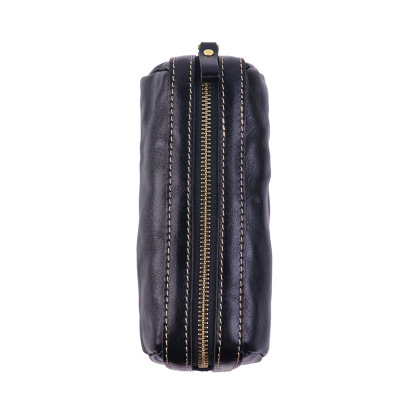 植物鞣し革 大容量 ファスナー ペンケース 