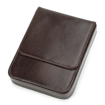 革 ペンケース 6本入れ 硬い筆箱 万年筆ケース