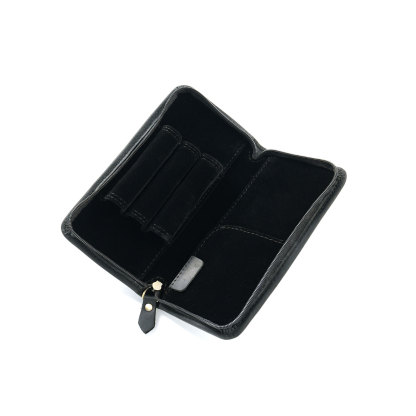 革 ペンケース 3本入れ ベルベット内部 高級万年筆対応