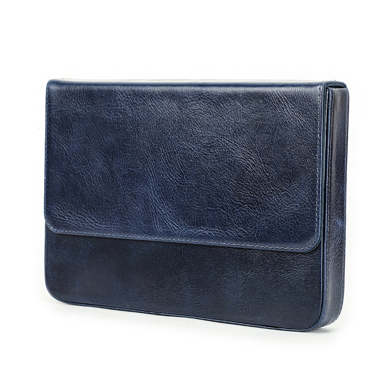 革 ペンケース 12本入れ 硬い筆箱 万年筆ケース