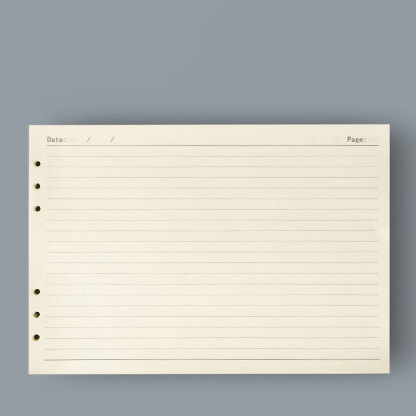 7ミリ A罫(7mm) ノート レフィル 6穴 A4 横長 ルーズリーフバインダー対応