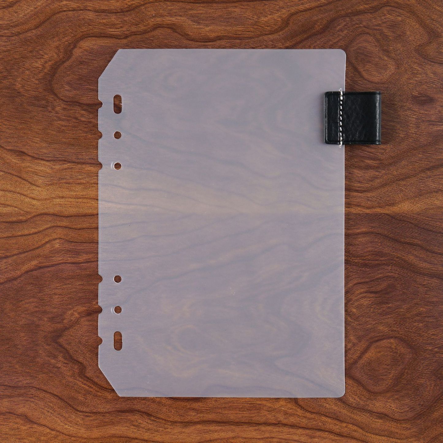 A5 6穴 バインダー用 インデックス 革 ペンホルダー付き