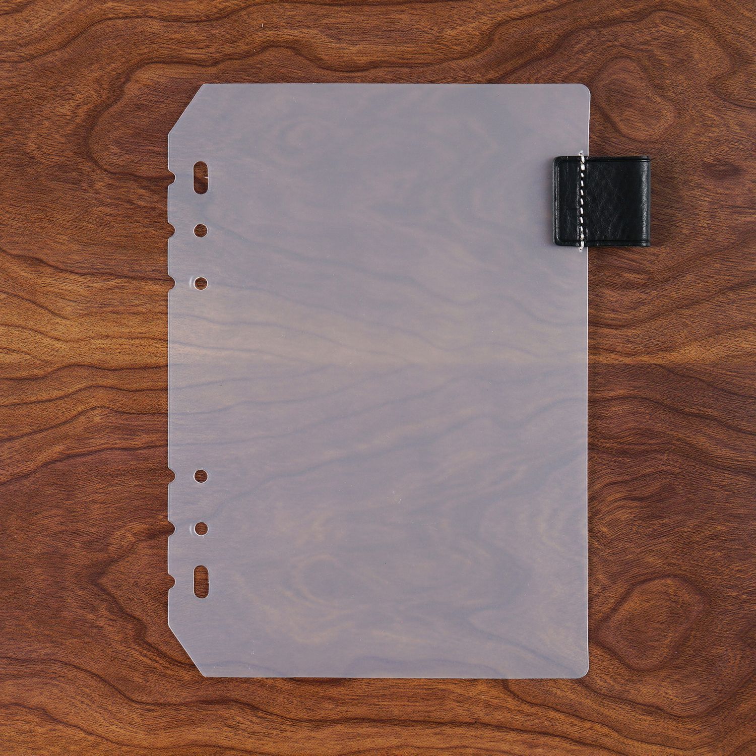 A5 6穴 バインダー用 インデックス 革 ペンホルダー付き