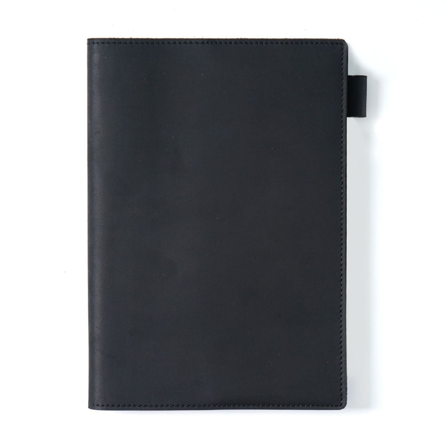 A5 水牛革 シンプル ノート カバー しおり ペンホルダー カードホルダー付き