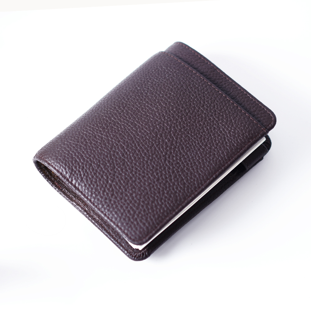 A7 6穴 バインダー 大容量 財布式 革カバー ノート