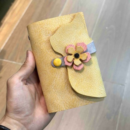 A7 6穴 バインダー 可愛い 猫 革カバー ノート