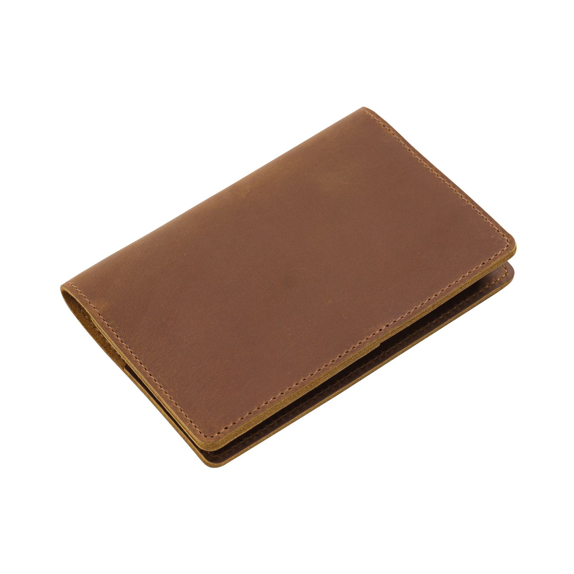 二つ折り 革 ノート カバー 文庫本サイズ対応 ペンホルダー カードホルダー付き