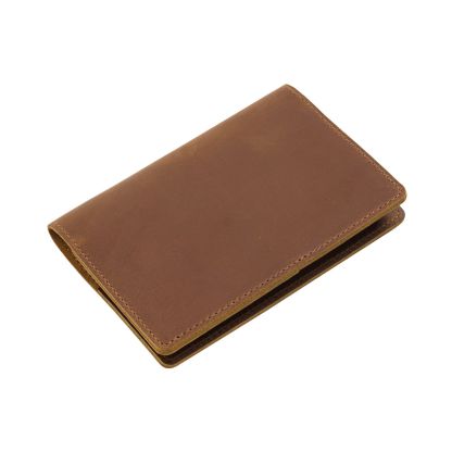 二つ折り 革 ノート カバー 文庫本サイズ対応 ペンホルダー カードホルダー付き