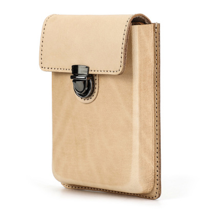 革 ペンケース 5本入れ 硬い筆箱 万年筆収納 スナップ閉め