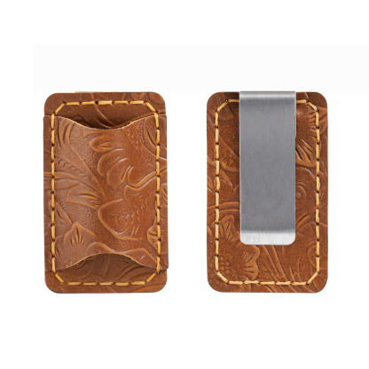 唐草模様 革 一本差し 手帳 ペンホルダー