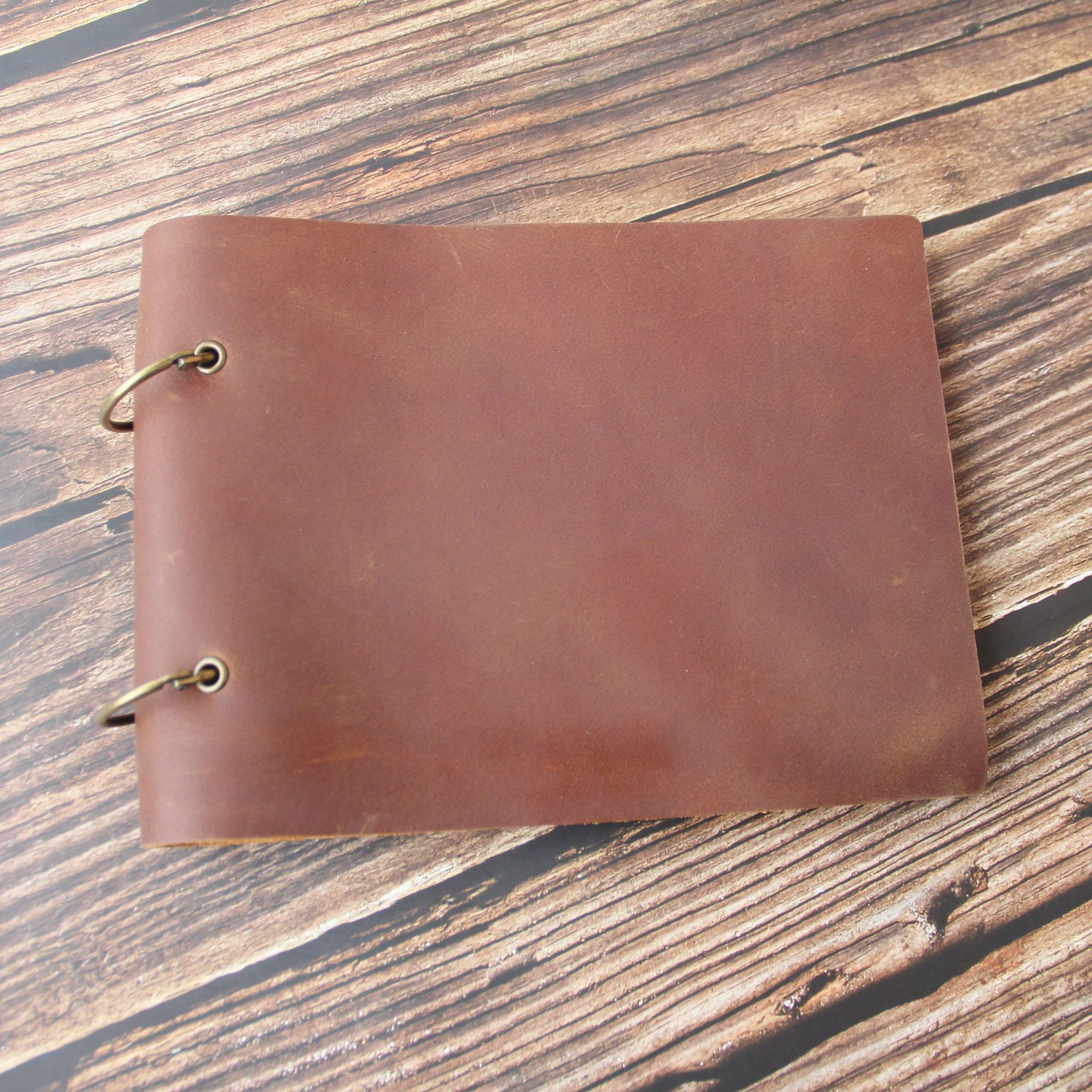 A5 2穴 バインダー 革カバー ノート