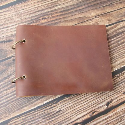 A5 2穴 バインダー 革カバー ノート