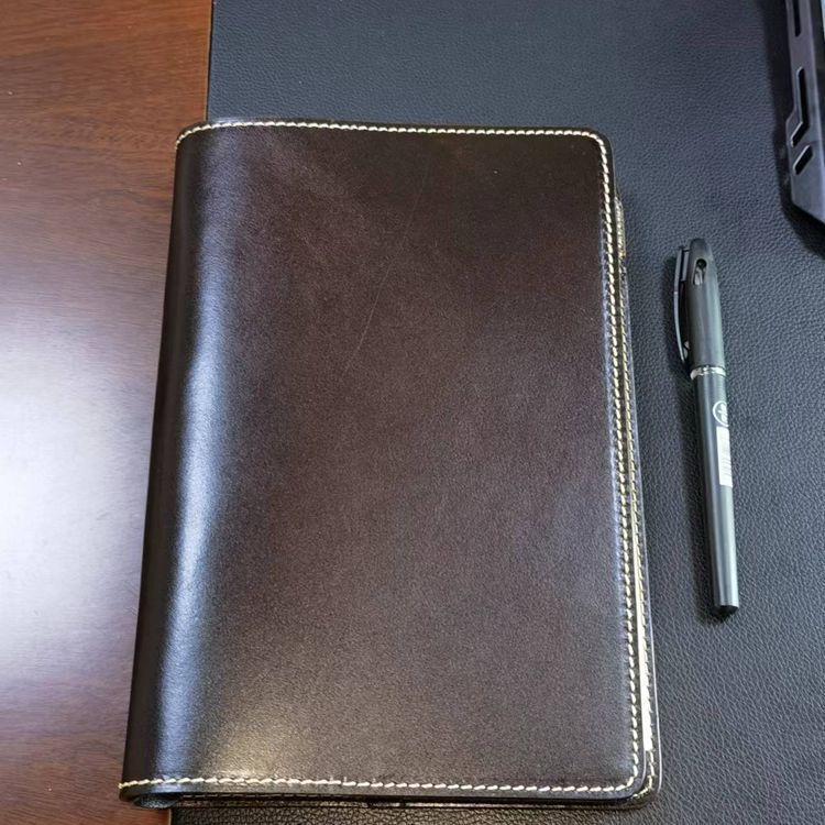 A5 6穴 バインダー 大容量収納 植物鞣し革 カバー ノート