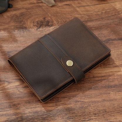 文庫本 革 ノート カバー ペンホルダー カードホルダー付き