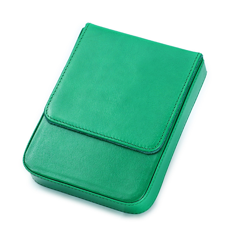 革 ペンケース 6本入れ 硬い筆箱 万年筆ケース