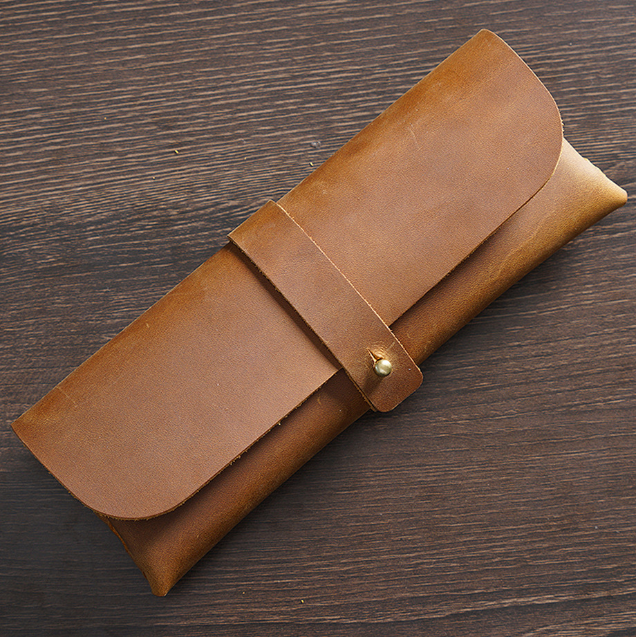 革 ペンケース 薄い 筆箱