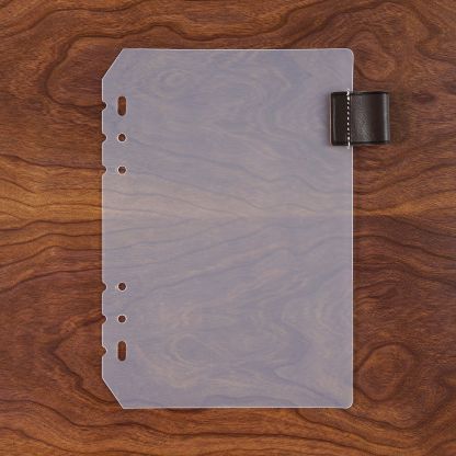 A5 6穴 バインダー用 インデックス 革 ペンホルダー付き