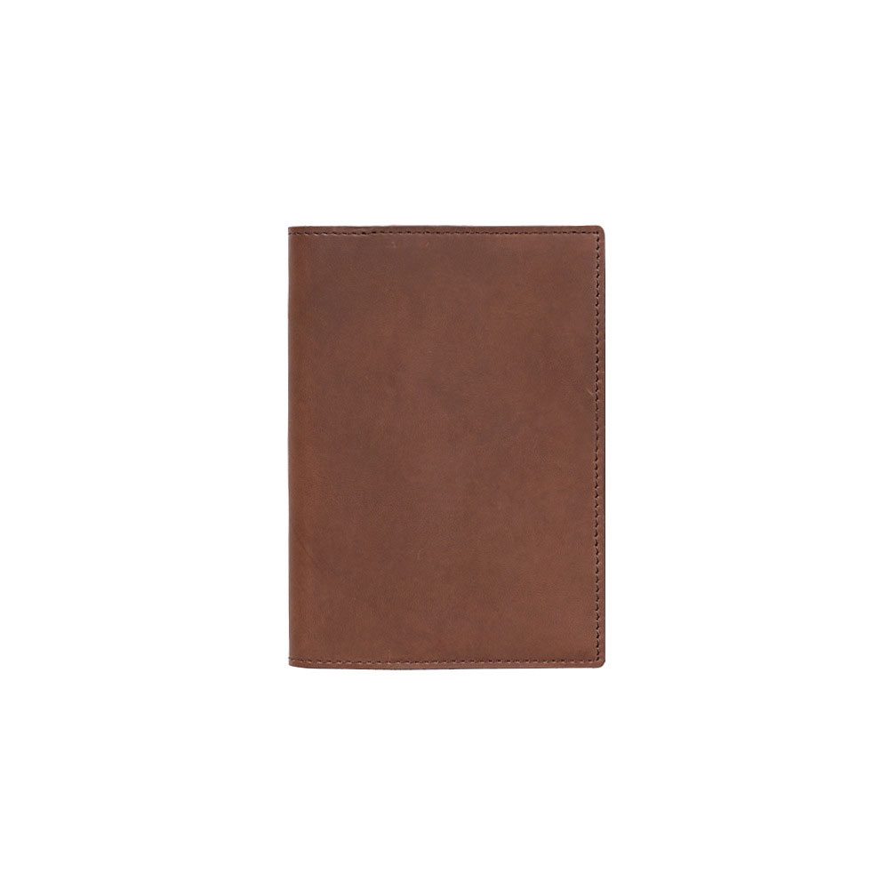 A6 革 ノート カバー ペンホルダー カードホルダー付き