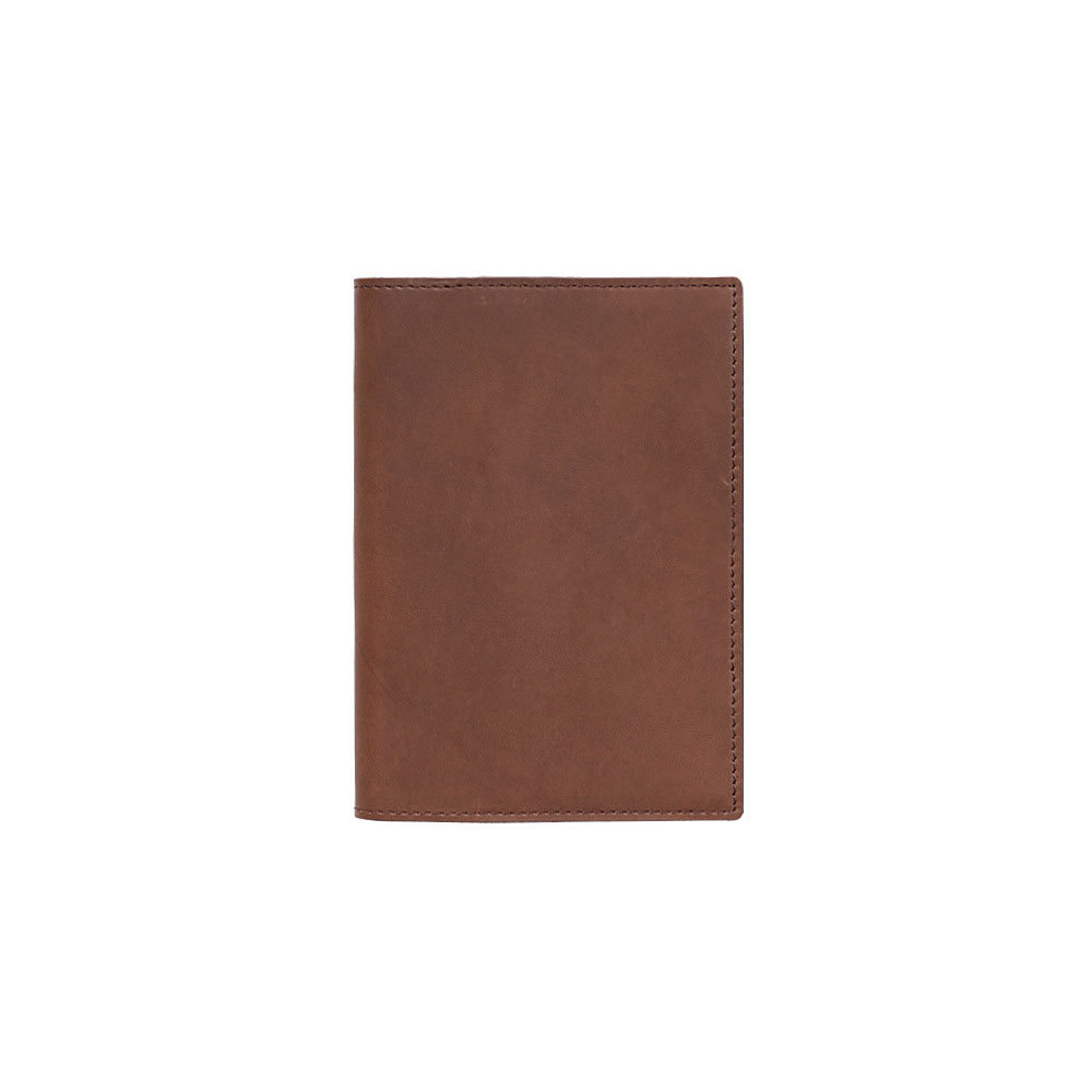 A6 革 ノート カバー ペンホルダー カードホルダー付き