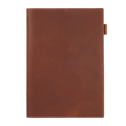 B5 水牛革 シンプル ノート カバー ペンホルダー カードホルダー付き