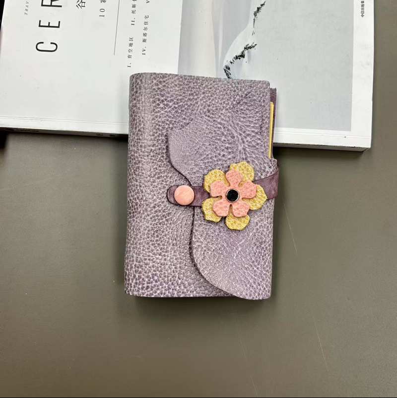 A7 6穴 バインダー 可愛い 猫 革カバー ノート