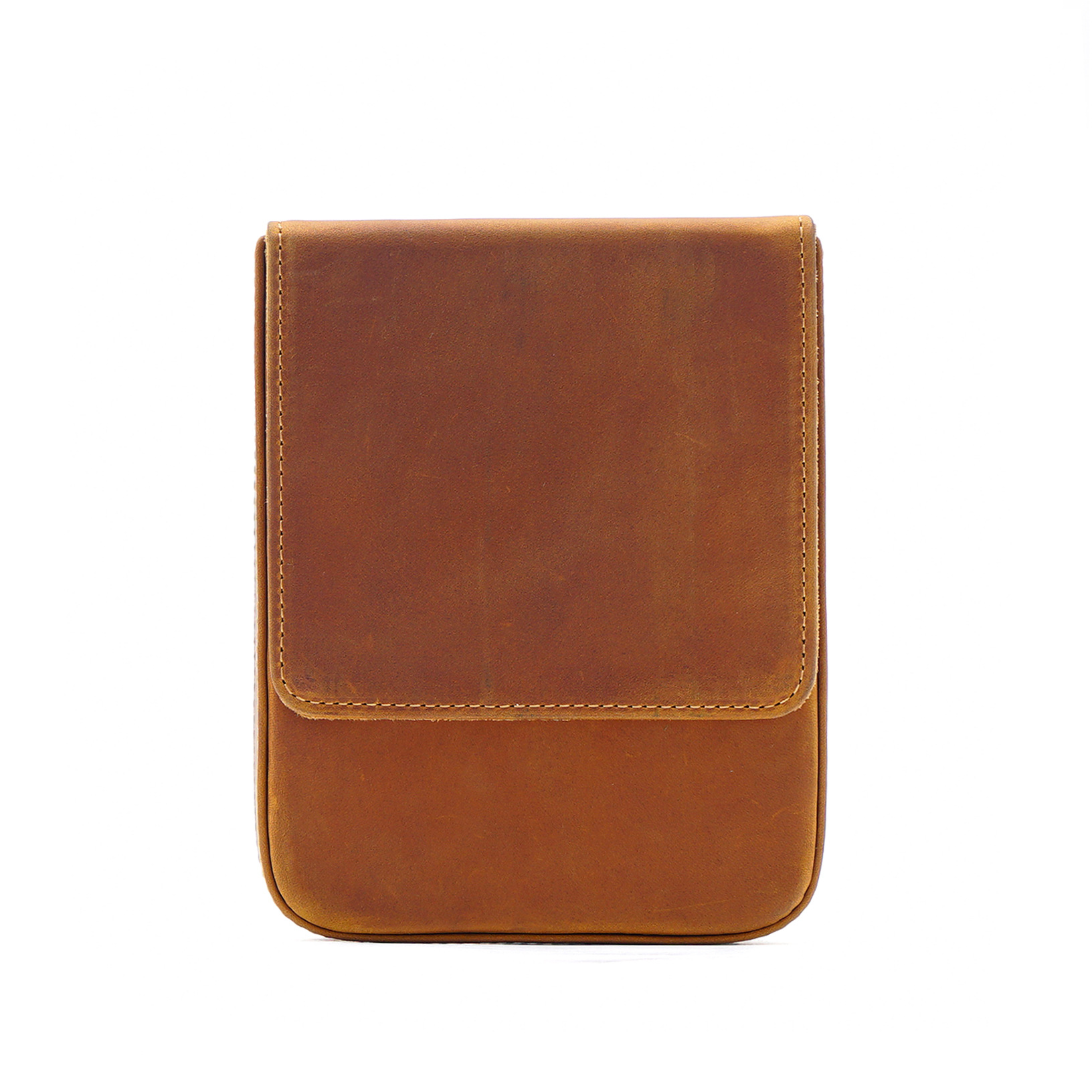 革 ペンケース 6本入れ 硬い筆箱 万年筆収納