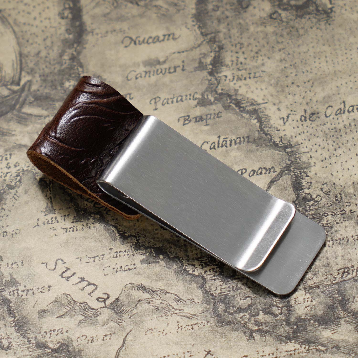 唐草模様 革 手帳 ペンホルダー