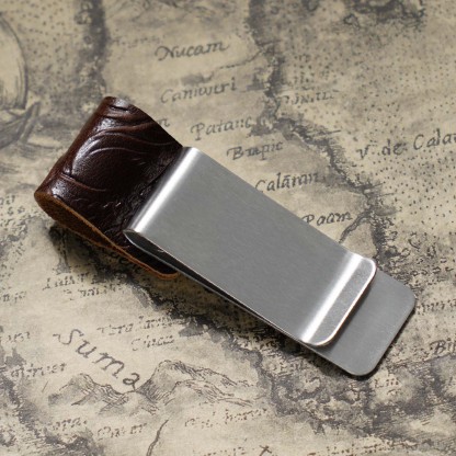 唐草模様 革 手帳 ペンホルダー