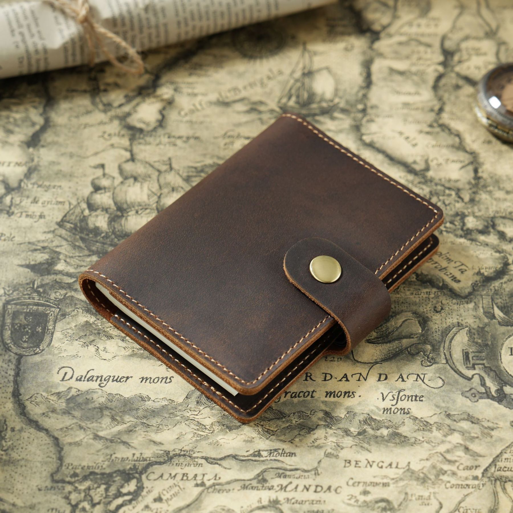 B7 ミニノート 革 カバー