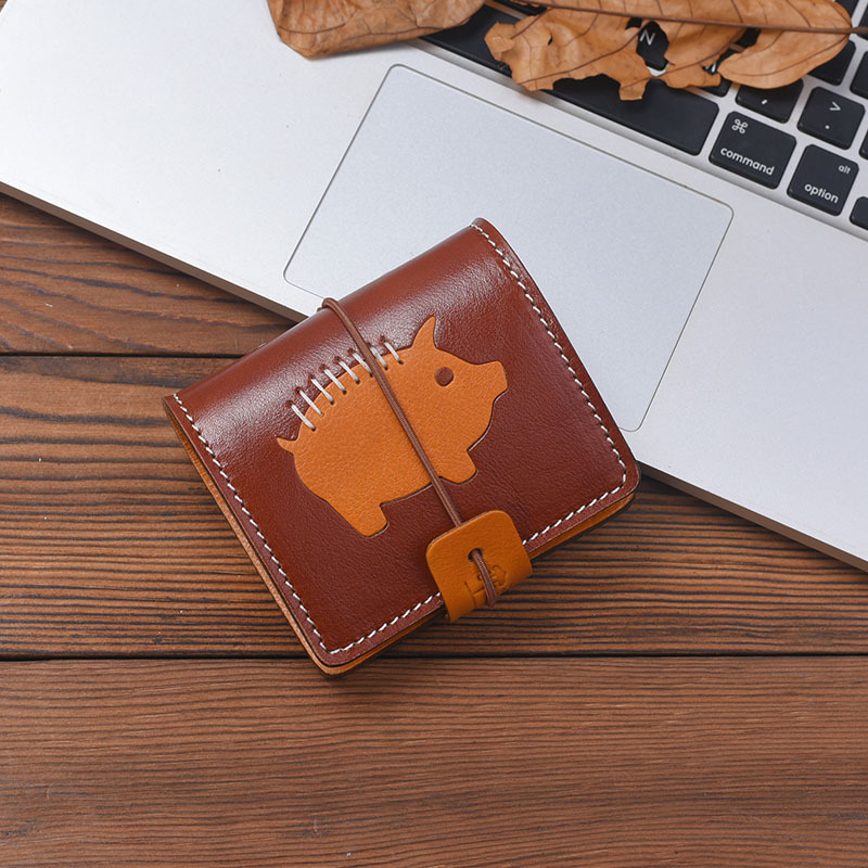 A9 3穴 バインダー メモ帳 イノシシ 植物鞣し革 カバー ノート