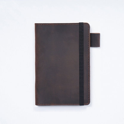 文庫本 革 ノート カバー ペンホルダー カードホルダー付き