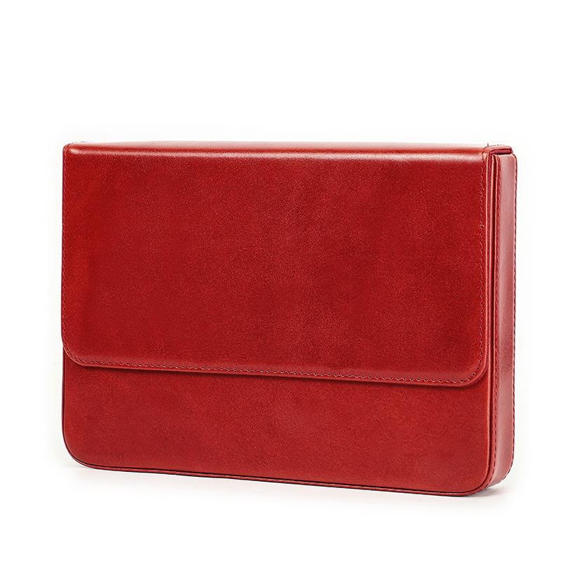 革 ペンケース 12本入れ 硬い筆箱 万年筆ケース