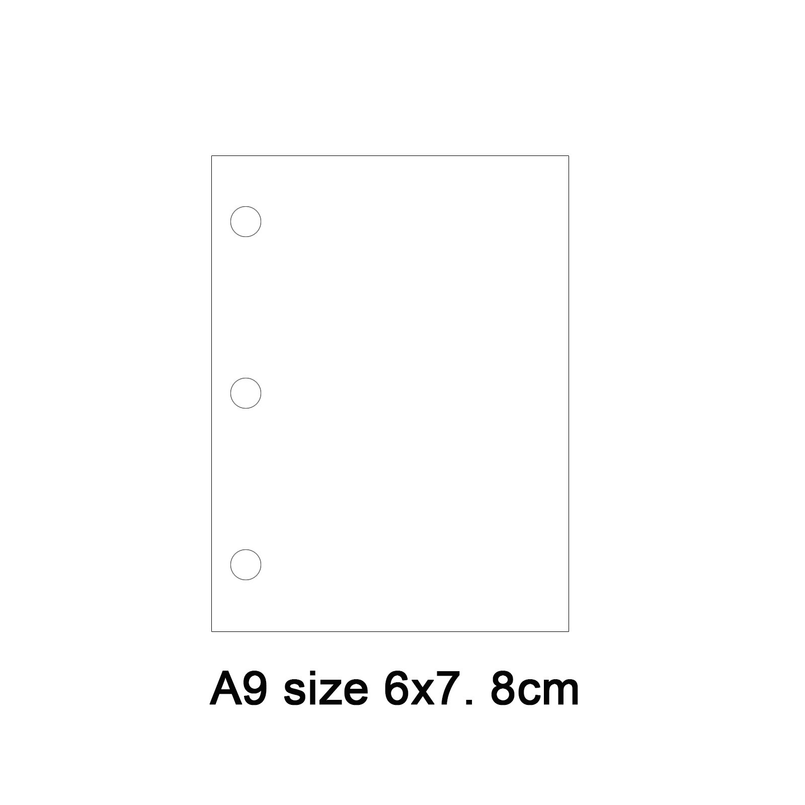 空白 ノート リフィル 3穴 A9 ルーズリーフバインダー対応