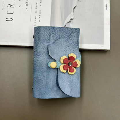 A7 6穴 バインダー 可愛い 猫 革カバー ノート