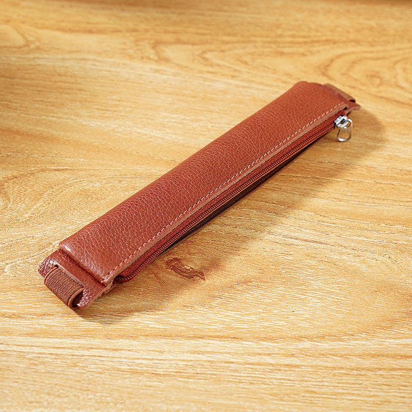 手帳用 ペンホルダー バンド付き 植物鞣し革 スリム ペンケース
