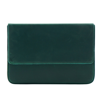 革 ペンケース 12本入れ 硬い筆箱 万年筆収納