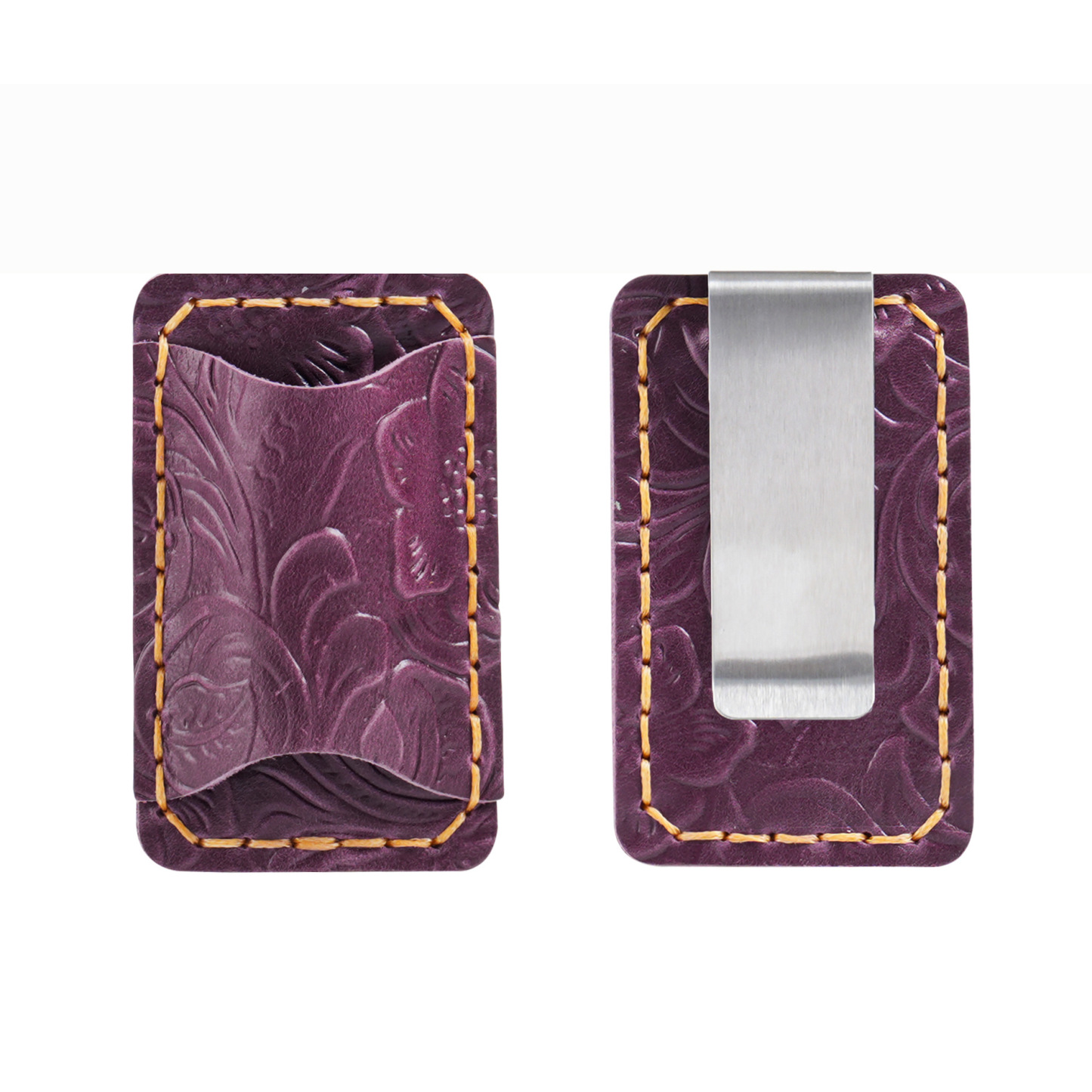 唐草模様 革 一本差し 手帳 ペンホルダー