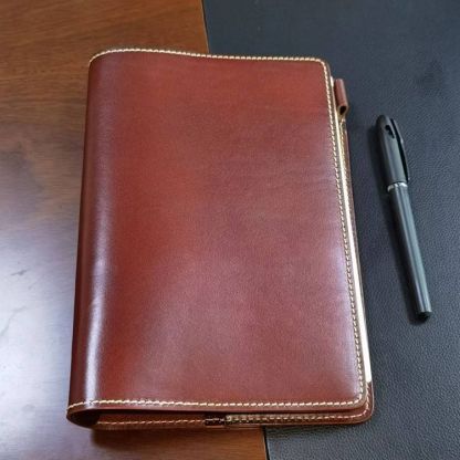 A5 6穴 バインダー 大容量収納 植物鞣し革 カバー ノート