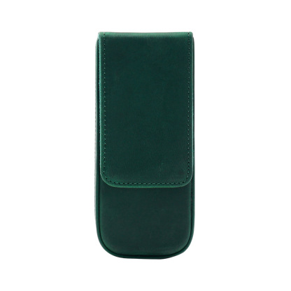 革 ペンケース 3本入れ 硬い筆箱 万年筆収納