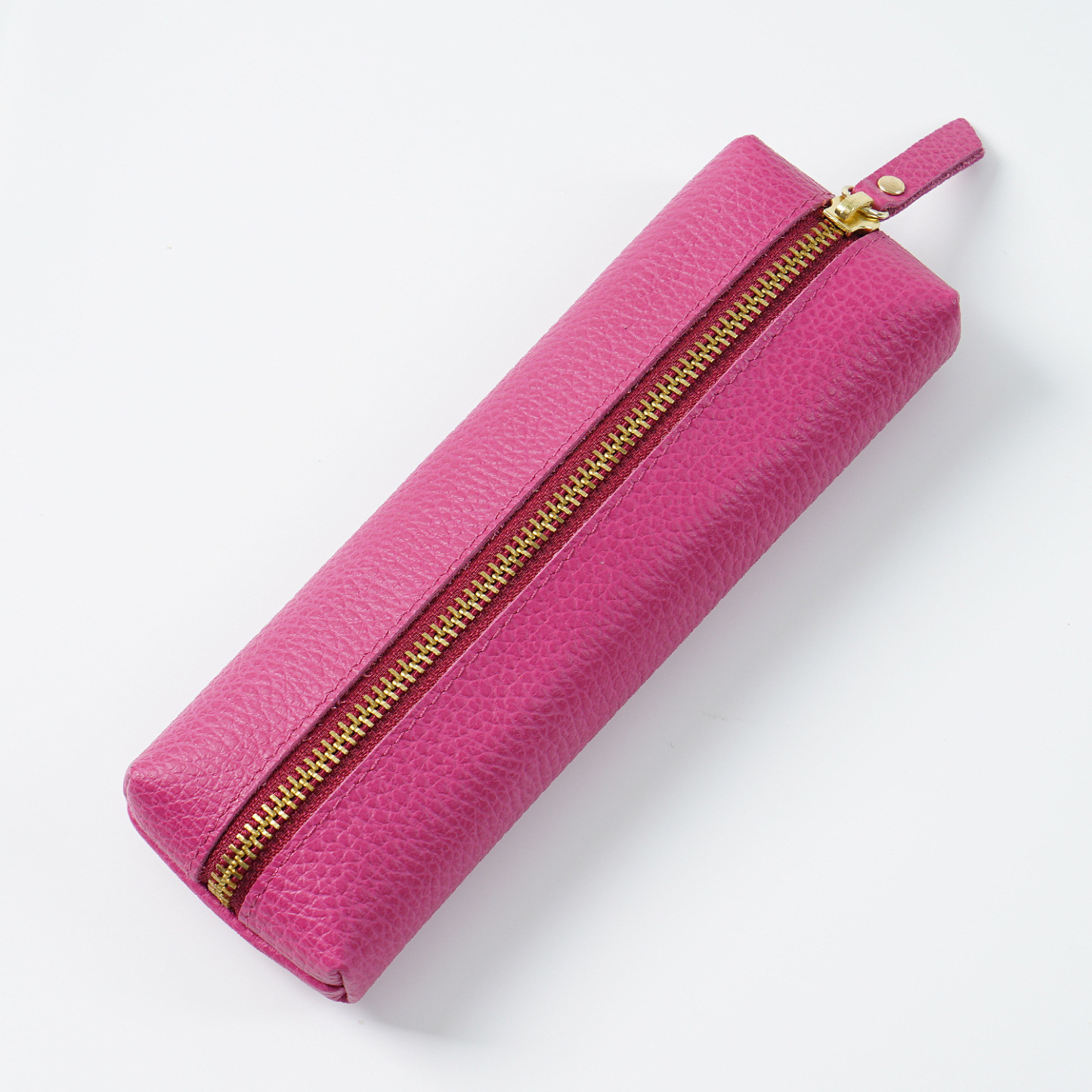 可愛い スリム 革 ペンケース ファスナー筆箱