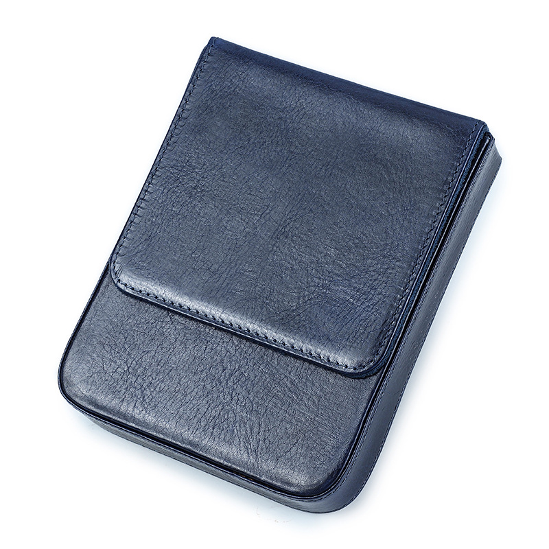 革 ペンケース 6本入れ 硬い筆箱 万年筆ケース