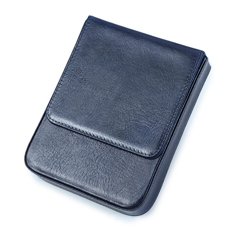 革 ペンケース 6本入れ 硬い筆箱 万年筆ケース