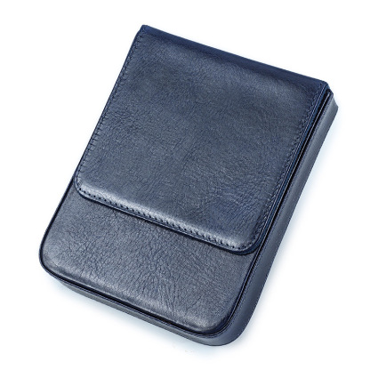 革 ペンケース 6本入れ 硬い筆箱 万年筆ケース