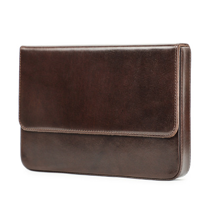 革 ペンケース 12本入れ 硬い筆箱 万年筆ケース