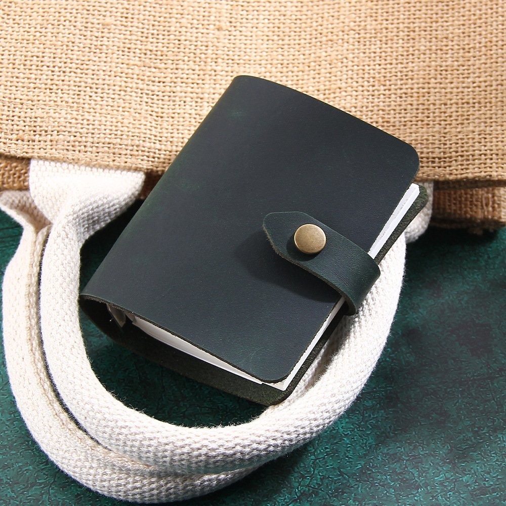 手作り の A4 4穴 バインダー 革カバー ノート