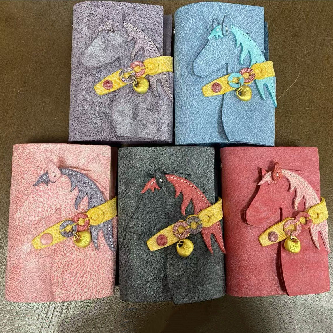 A7 6穴 バインダー 馬 革カバー ノート