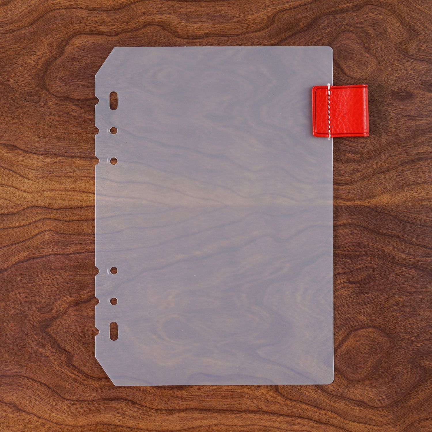 A5 6穴 バインダー用 インデックス 革 ペンホルダー付き