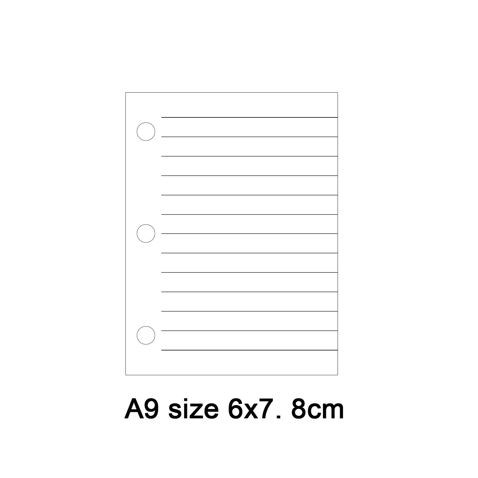 罫線 ノート リフィル 3穴 A9 ルーズリーフバインダー対応
