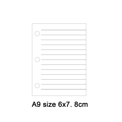 罫線 ノート リフィル 3穴 A9 ルーズリーフバインダー対応