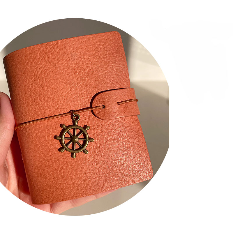 A9 3穴 バインダー 可愛い メモ帳 植物鞣し革 カバー ノート